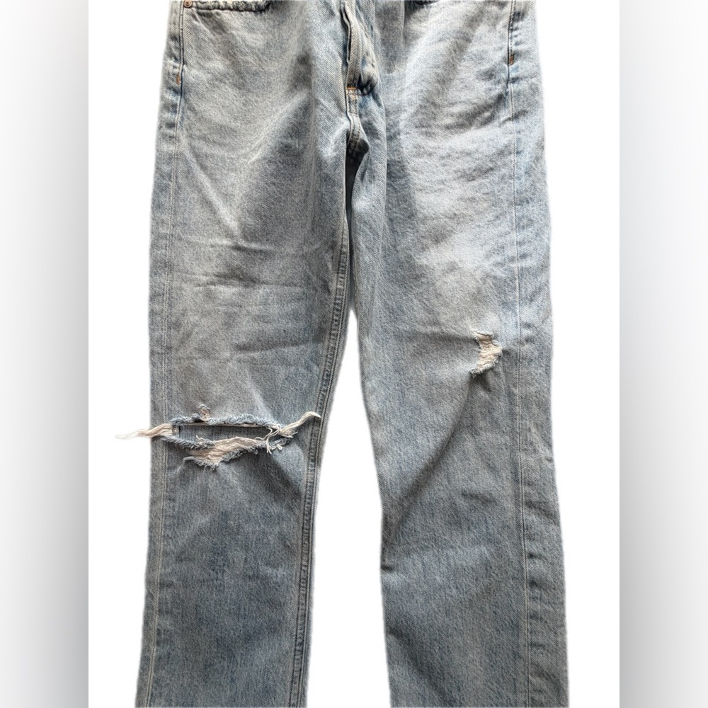 Agolde 28 distressed straight leg jeans great condition - Picture 7 of 12